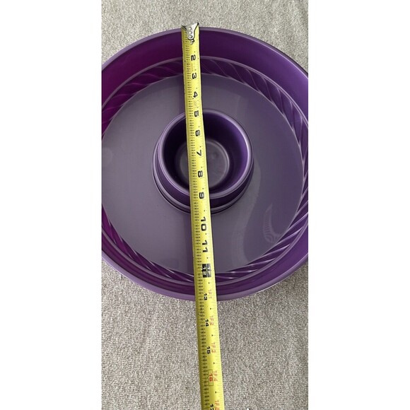Vintage Packerware Chip And Dip Serving Plate Purple - Picture 5 of 5